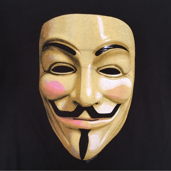 Black V for Vendetta T-Shirt, Extra Small (Unisex), Gently Used - Picture 3 of 7